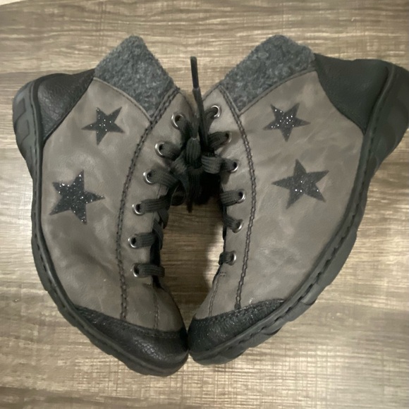 Rieker Gray and Black Ankle Boots - Picture 3 of 3